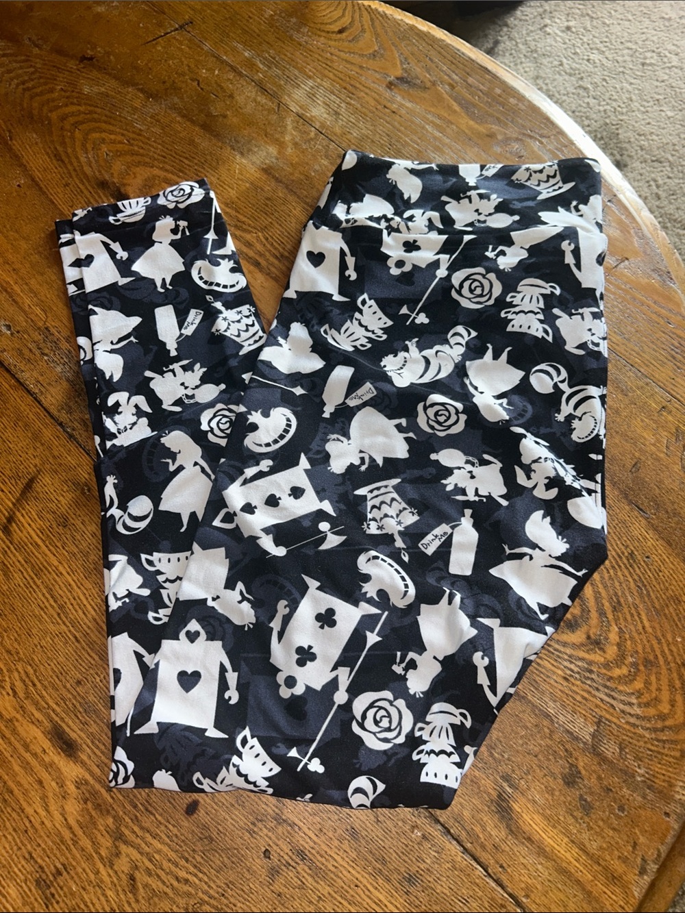 LuLaRoe Alice in Wonderland Character Print Leggings - Picture 3 of 6